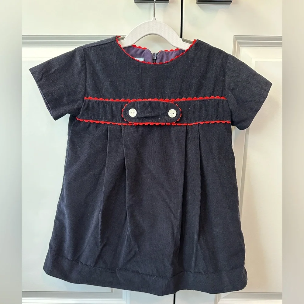 Bella Bliss Navy Corduroy Dress (Size 4)